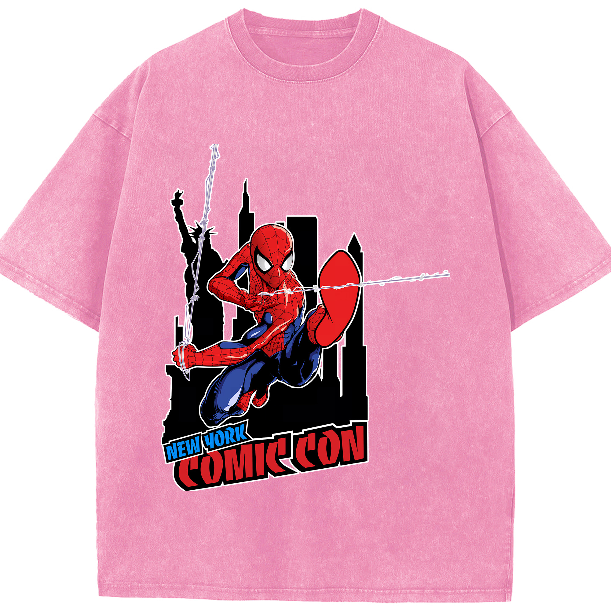 （画像用） Spider Man スパイダーマン 綿100% ヴィンテージ風 半袖Tシャツ（フロントプリント）
